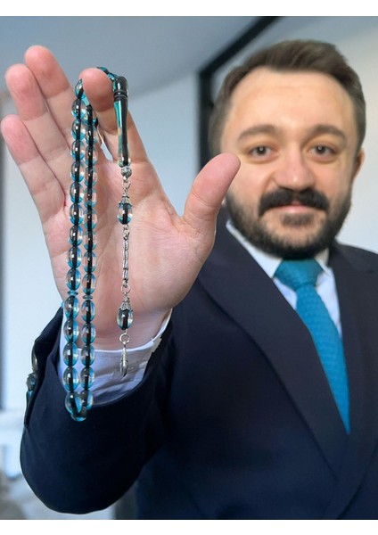 Okyanus Desenli Sürmeli Orijinal Kehribar Tespih fiyatları