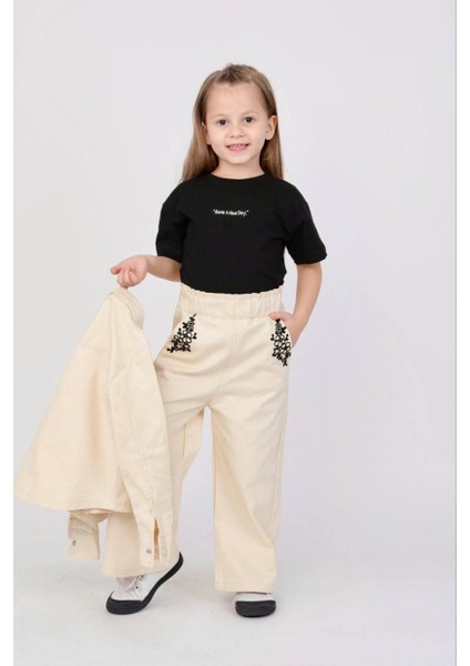 Kız Nakışlı 3 Lü Kot Takım fiyatları