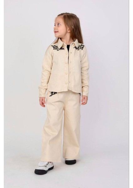 Kız Nakışlı 3 Lü Kot Takım modelleri