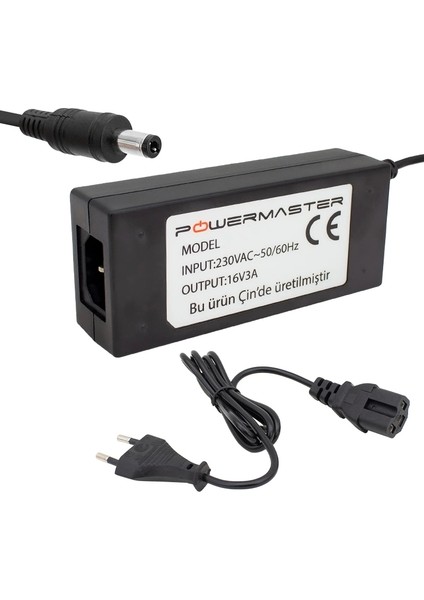 16 Volt 3 Amper Plastik Kasa Masaüstü Santral Adaptörü 5.5*2.5 Uçlu (5047)