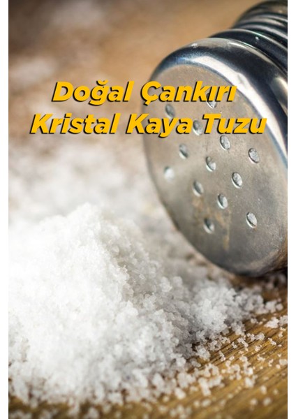 Taş Değirmende Öğütülmüş Doğal Çankırı Kristal Kaya Sofra Tuzu Toz (1 Kg) Mavi Etiket