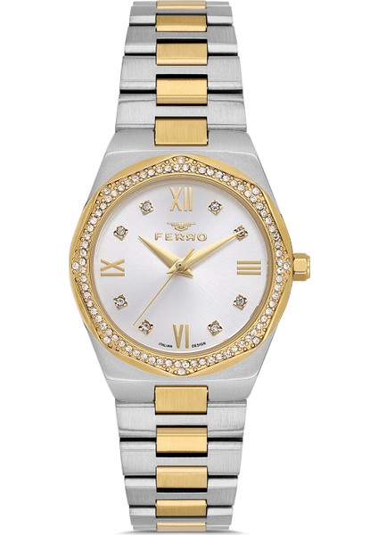 FL21518AWT-D Quartz Çelik Altın/gri 30 mm Kadın Kol Saati fırsatları