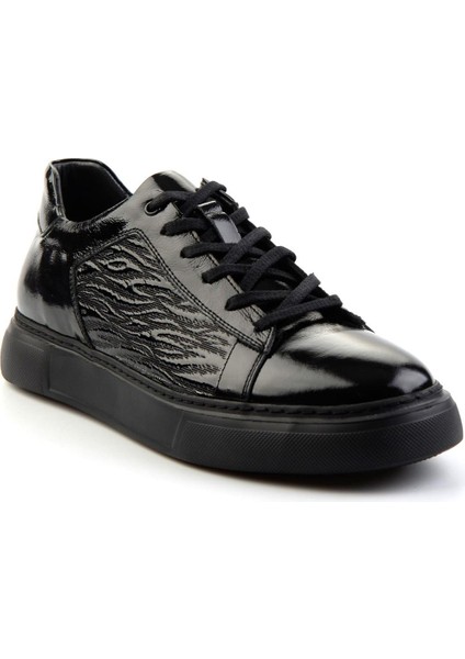 Siyah Leather Erkek Sneaker E01958172008 modelleri