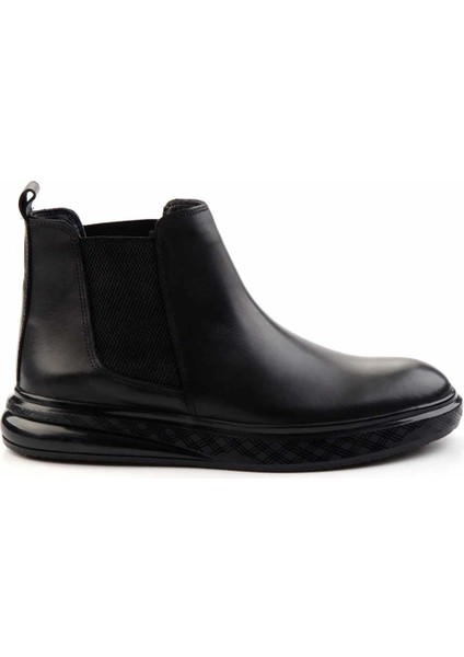 Siyah Leather Erkek Bot & Bootie E02401021043