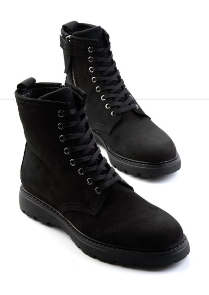Siyah Leather Erkek Bot & Bootie E02589490401 fiyatları