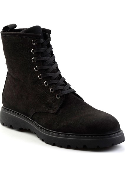 Siyah Leather Erkek Bot & Bootie E02589490401 modelleri