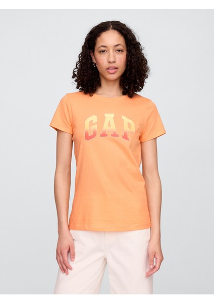 Kadın Turuncu Gap Logo T-Shirt