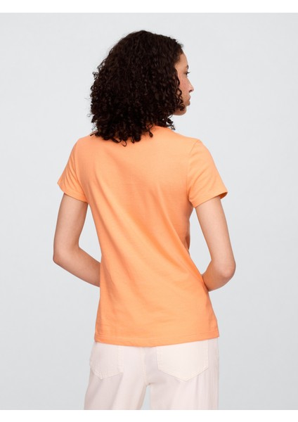 Kadın Turuncu Gap Logo T-Shirt modelleri
