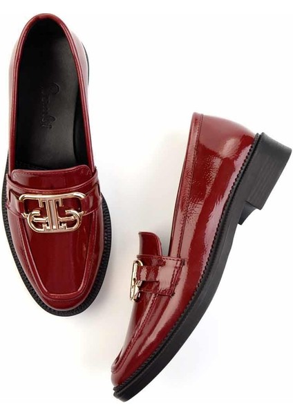Bordo Kadın Loafer Ayakkabı K01474091908 fiyatları