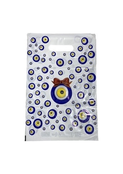 Boncuk Desenli Mağaza Taşıma Torbası Poşeti 50ADET 45*50CM