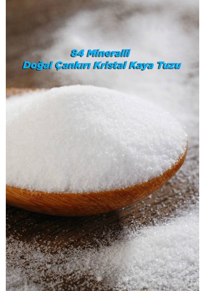 Taş Değirmende Öğütülmüş Doğal Çankırı Kristal Kaya Sofra Tuzu Toz (4 Kg) Mavi Etiket