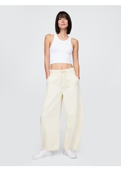 Kadın Bej Mid Rise Ultrasoft Kolay Horseshoe Jean Pantolon