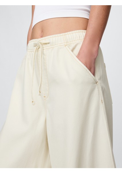 Kadın Bej Mid Rise Ultrasoft Kolay Horseshoe Jean Pantolon fiyatları