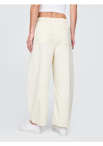 Kadın Bej Mid Rise Ultrasoft Kolay Horseshoe Jean Pantolon fırsatları