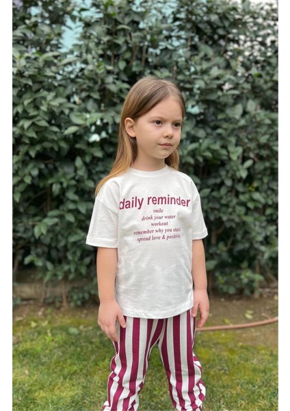 Kız Çocuk Çizgili Alt-Üst Takım Beyaz fırsatları