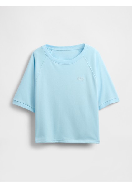 Kadın Açık Mavi Relaxed Gap Logo Terry T-Shirt fiyatları
