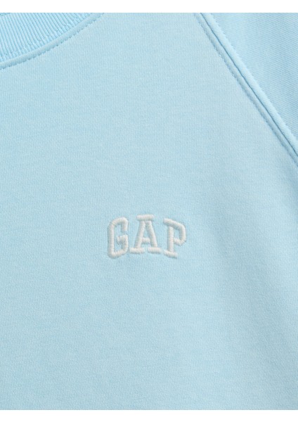 Kadın Açık Mavi Relaxed Gap Logo Terry T-Shirt modelleri