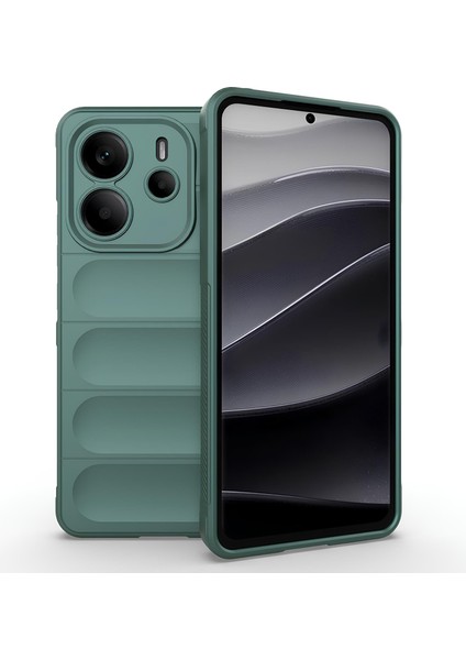 Xiaomi Redmi Note 14 4g Kılıf Esnek Tpu Oyuklu Arka Yüzey Tasarımlı Silikon Kapak