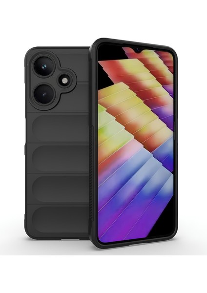 Infinix Hot 30I Kılıf Esnek Tpu Oyuklu Arka Yüzey Tasarımlı Silikon Kapak