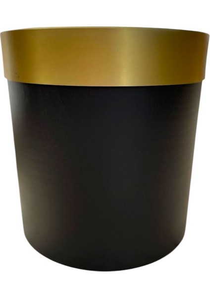 35 x 35 Siyah Gold Şık Büyük Saksı