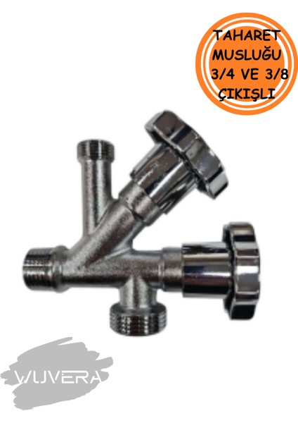 Dual Taharet Musluğu – Çift Vanalı, 3/4” & 3/8” Çıkışlı, 1/2” Tesisat Bağlantı modelleri
