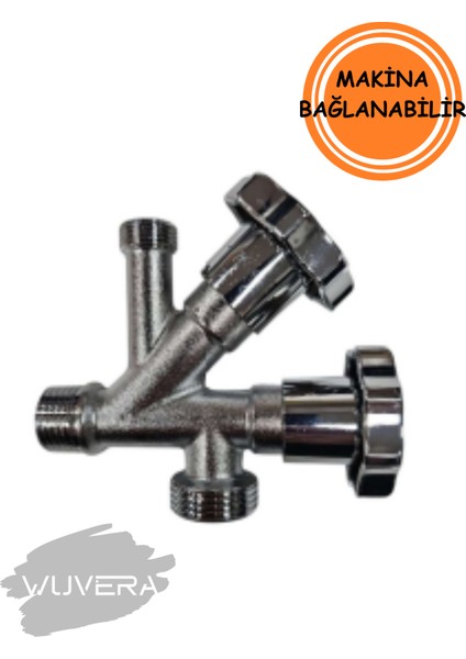 Dual Taharet Musluğu – Çift Vanalı, 3/4” & 3/8” Çıkışlı, 1/2” Tesisat Bağlantı fırsatları