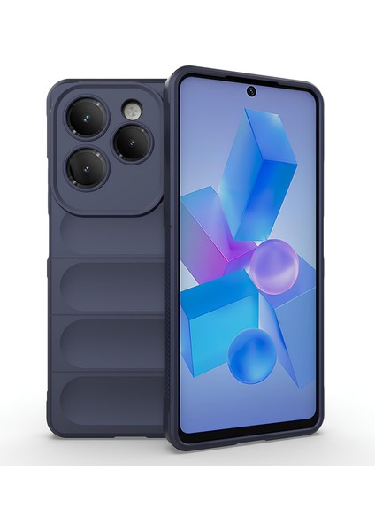 Infinix Hot 40 Kılıf Esnek Tpu Oyuklu Arka Yüzey Tasarımlı Silikon Kapak
