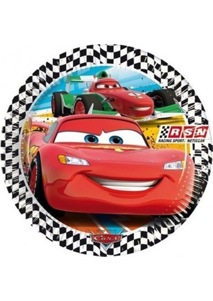 Arabalar Cars (Şimşek Mcqueen) Temalı Karton Tabak ve Bardak Seti 8+8 Adet fiyatları