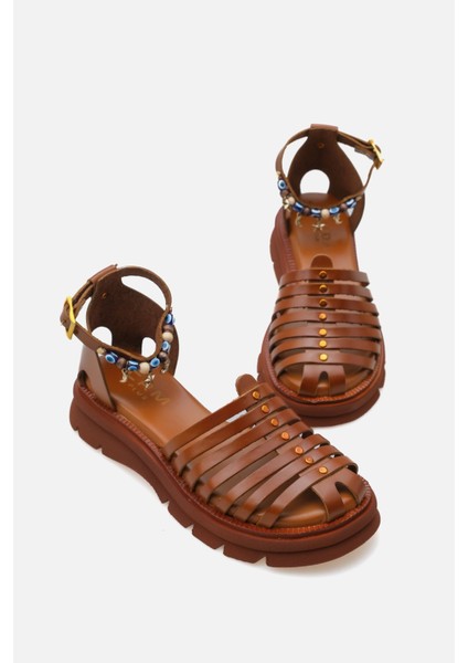 Günlük Kadın Deri Sandalet