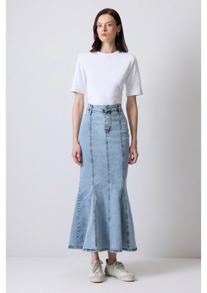 Denim Balık Etek