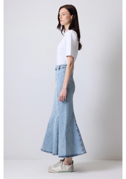 Denim Balık Etek