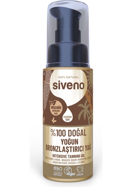 %100 Doğal Bronzlaştırıcı Yağ Organik Avokado Yağı Nemlendirici Yoğun Bronzlaştırıcı 50 ml