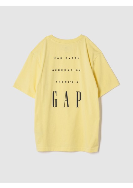 Erkek Sarı Gap Logo T-Shirt