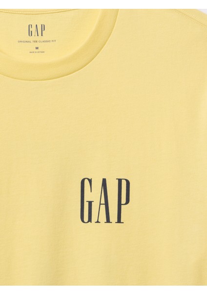Erkek Sarı Gap Logo T-Shirt modelleri