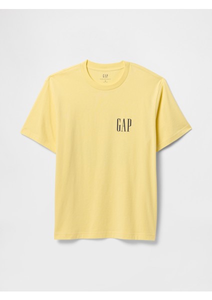 Erkek Sarı Gap Logo T-Shirt