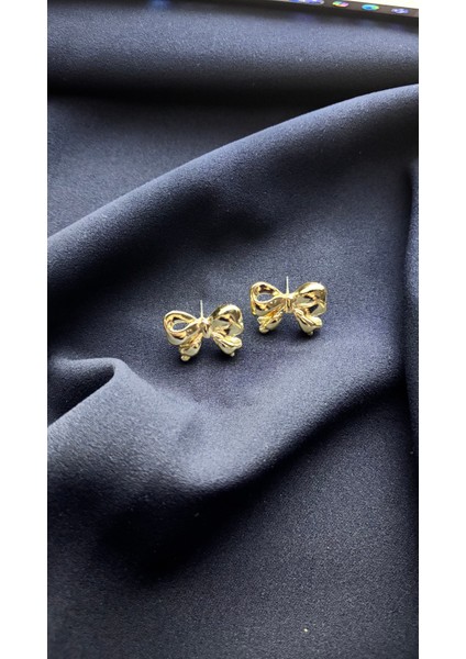 Gold Fiyonk Küpe