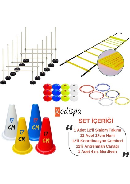 Slalomlu 17cm Hunili Full Antrenman Seti