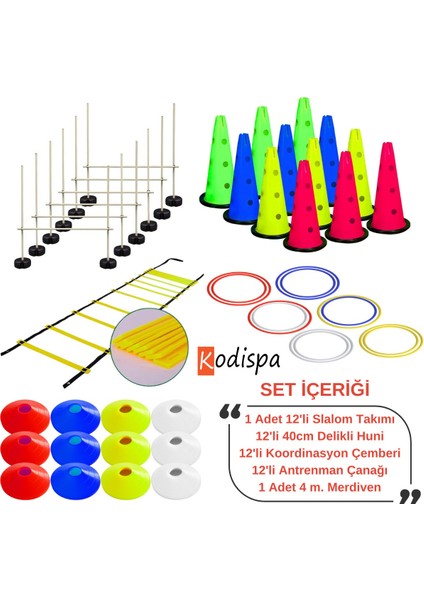 Slalomlu 40cm Hunili Full Antrenman Seti