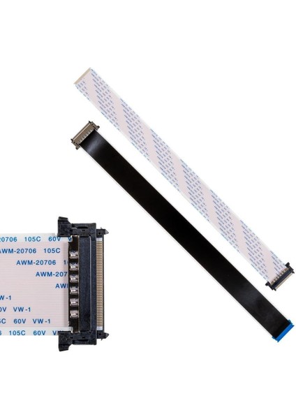 Pfc Kablo 4K 51 Pinli 35CM Soketsiz Taraf 29MM (Tek Tarafı Soketli)