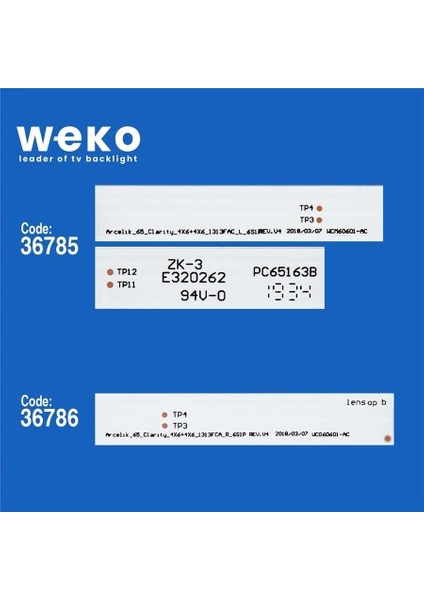 Arçelik A65L 8900 65'' Inç 8 Adet Tv LED Bar fiyatları