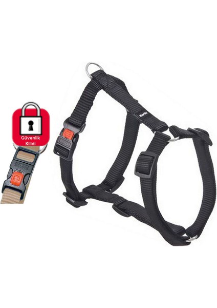 Kilitli Göğüs Tasma 45-70cm Siyah
