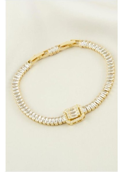 Yeni Model Taşlı Baget Model Su Yolu Çelik Kadın Bileklik fiyatları