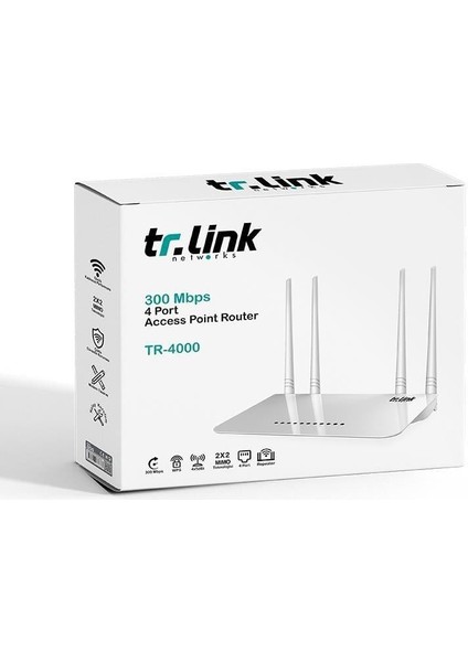 TR-4000 300 Mbps 4 Port 4 Antenli Access Point Router