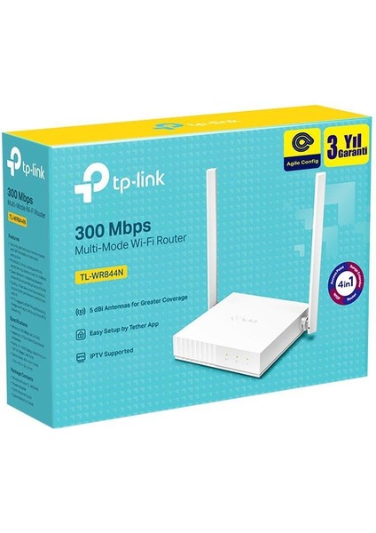 TL-WR844N 300 Mbps 5 Dbi Multi-Mode Wifi Router (Agile Config) modelleri