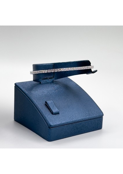 Pırlanta Montür Su Yolu Gümüş Bileklik - 2,5mm