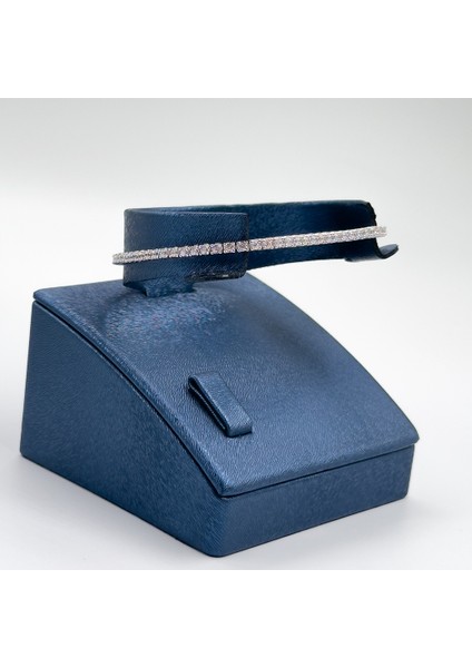 Pırlanta Montür Su Yolu Gümüş Bileklik - 2mm fiyatları