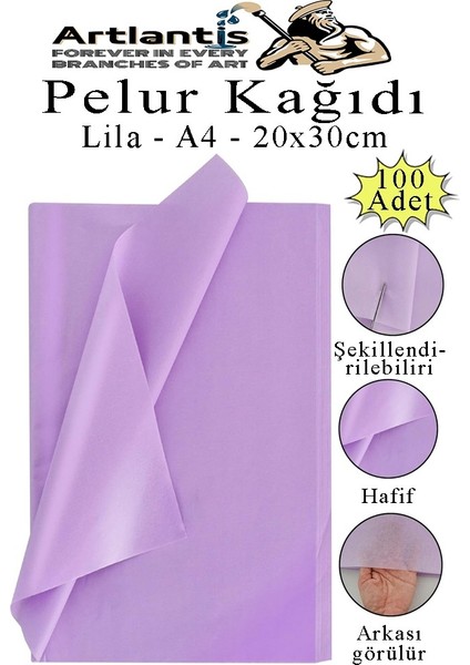 Lila Pelur Kağıdı 100 Lü 1 Pkt A4 Pelur Kagıt Moda Tasarım Tekstil Pketleme Ambalaj Kağıdı Parti Doğum Günü