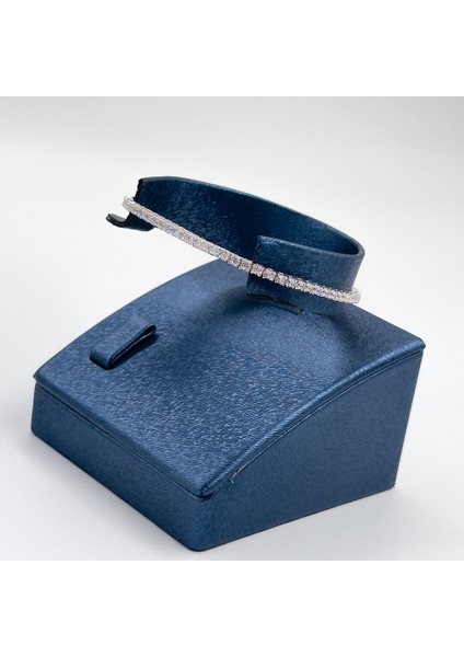 Pırlanta Montür Su Yolu Gümüş Bileklik - 2mm modelleri