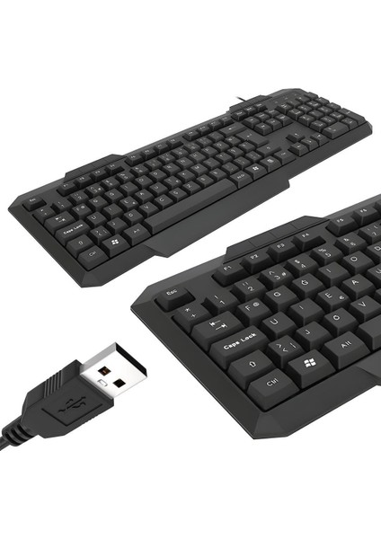 FK-4812FU F-Türkçe Standart USB Kablolu Klavye