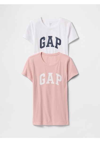 Kadın Orange Kıss Neon 2'li Gap Logo Kısa Kollu T-Shirt Seti fiyatları